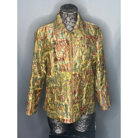 Vintage Drapper's & Damon's Zip Down Blazer Size Petite M - Picture 1 of 11